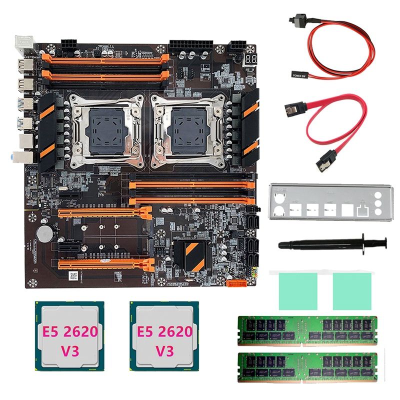 SATA Оперативная память. SZMZ x99 Dual z8 расположение 4 ОЗУ. Комплект х99 Ruitech LGA 2011v3. Xeon e5 2620 v3, 16 гиг DDR-4..