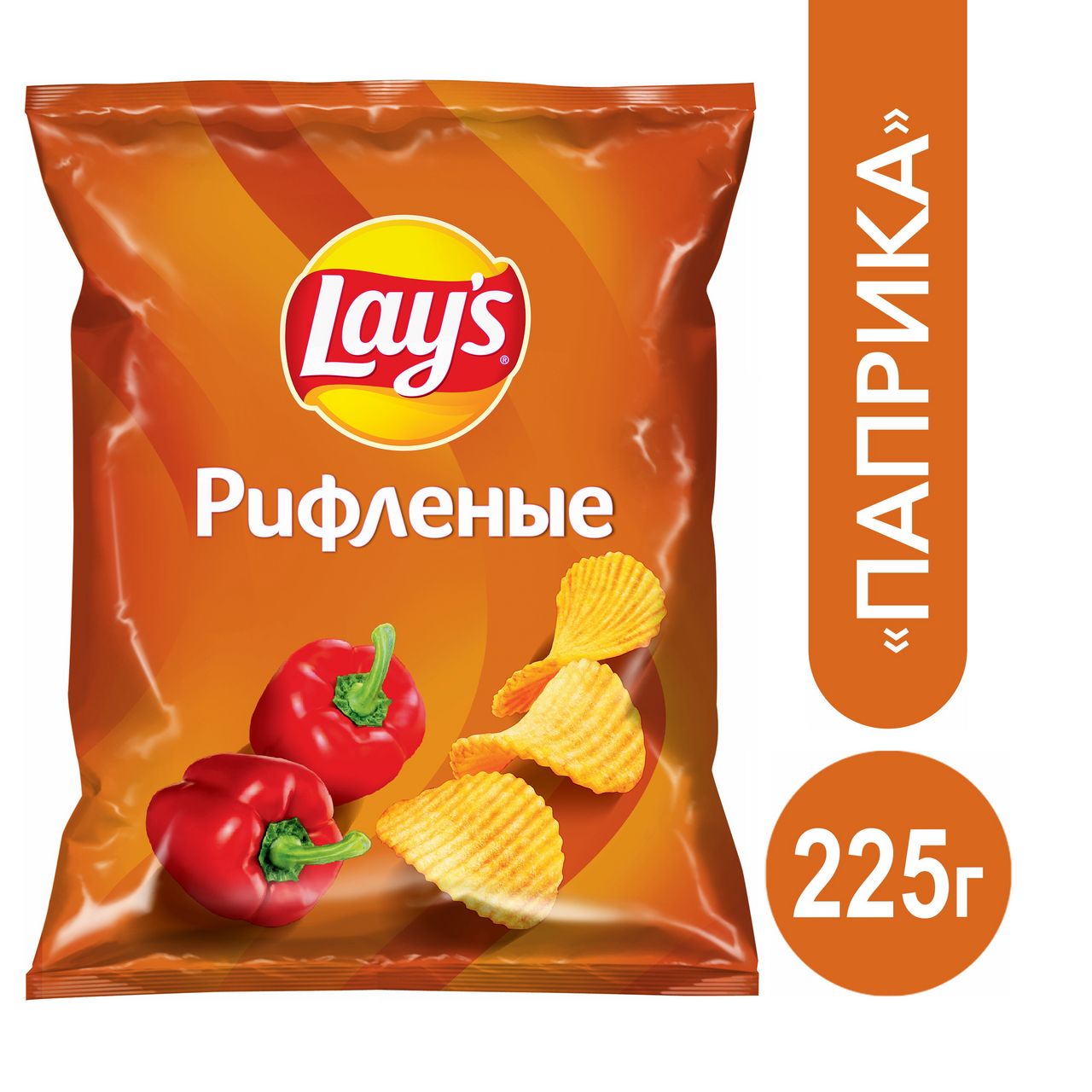 Чипсы Lay's рифленые Паприка, 225 г - купить с доставкой по выгодным ...