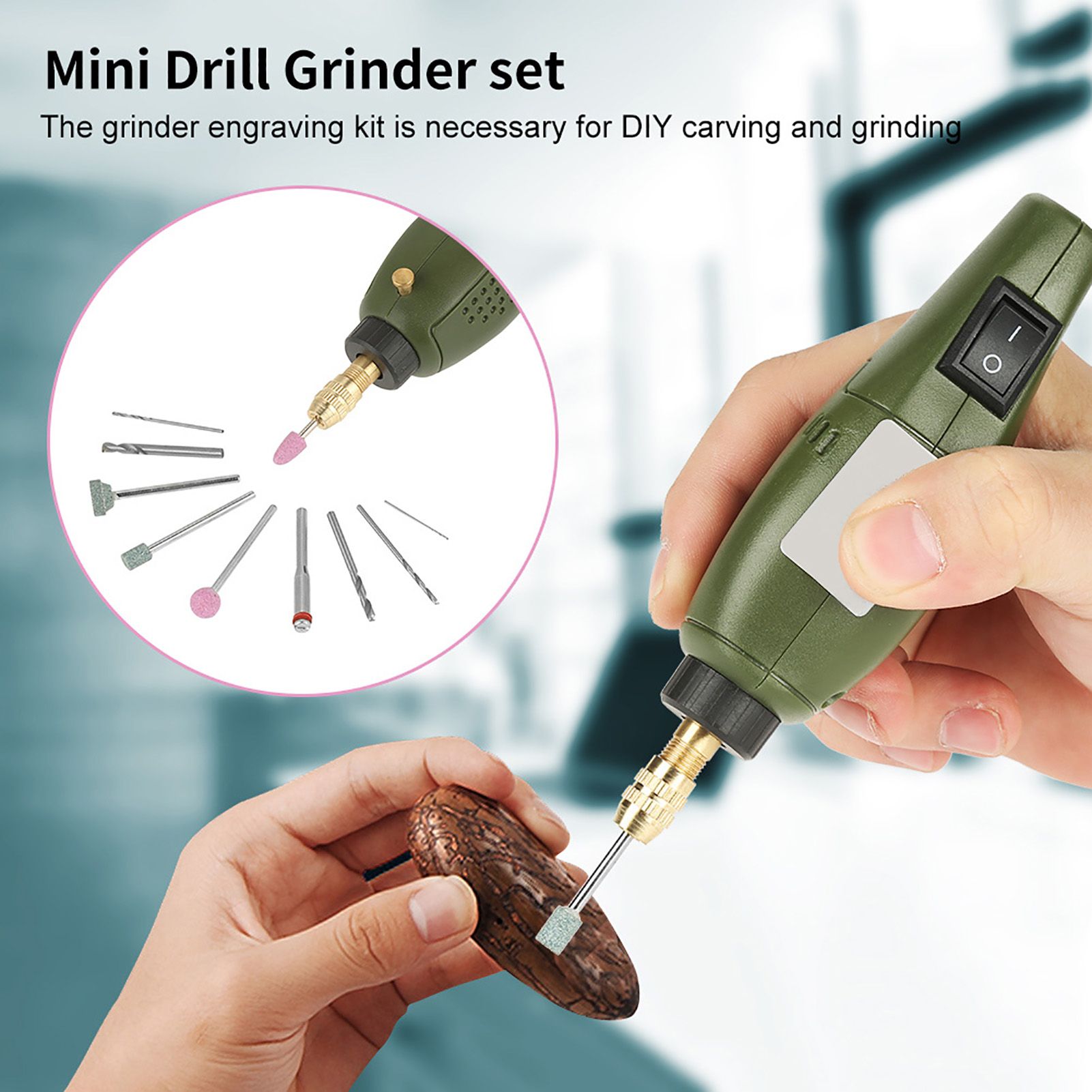 Drill grinding. Electric hand Grinder.