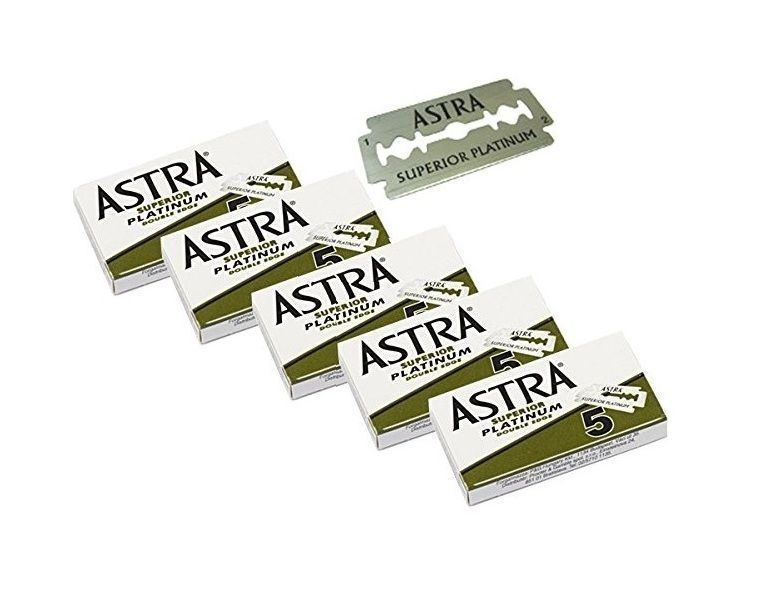 Лезвия классические для Т-образных станков / ASTRA SUPERIOR PLATINUM, двусторонние, 25 шт