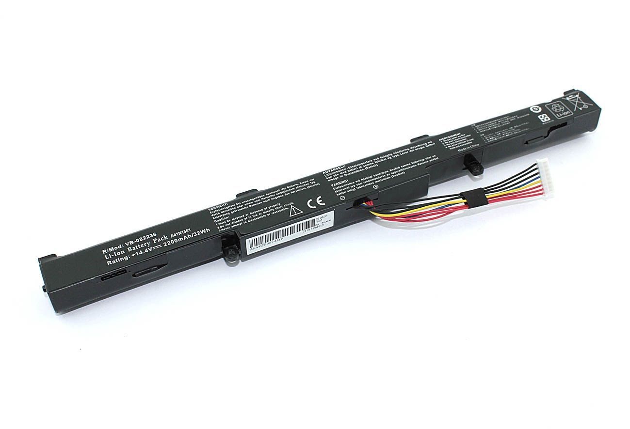 АккумулятордляноутбукаАсусA41N1501,14.8V,2600mAh,кодmb082236