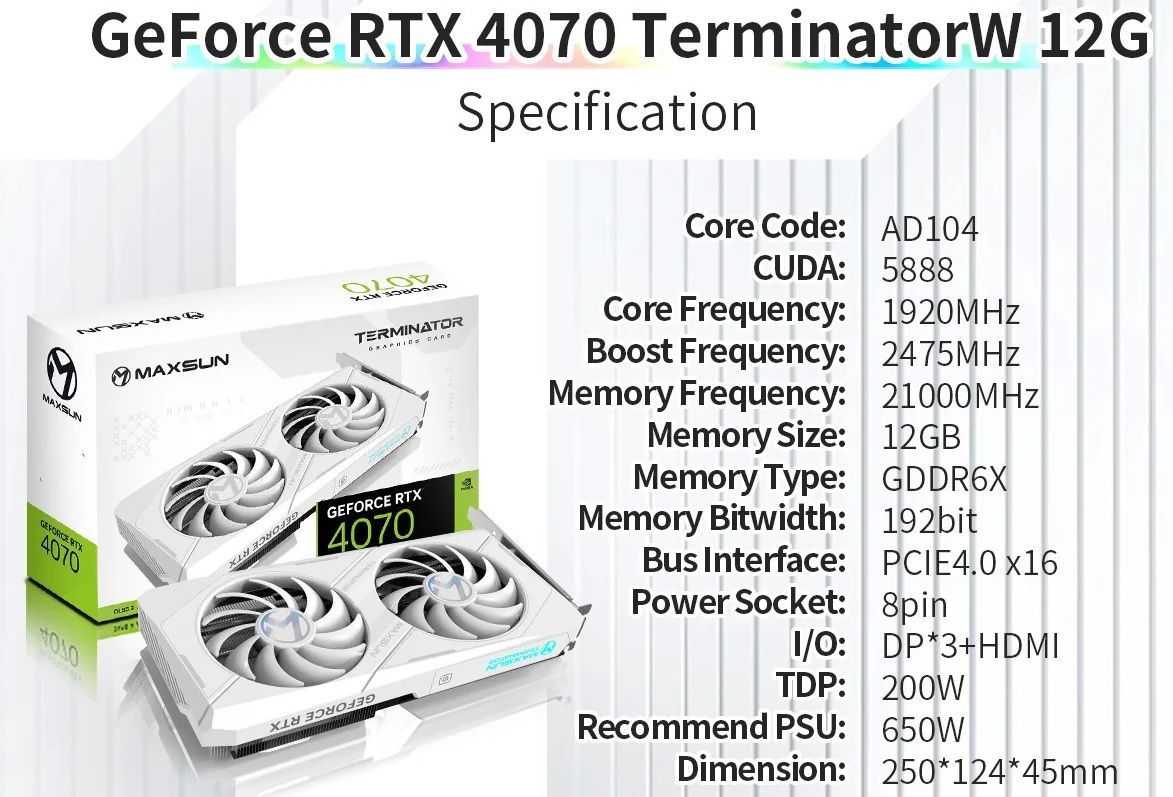 Maxsun rtx 4060 terminator w 8gb