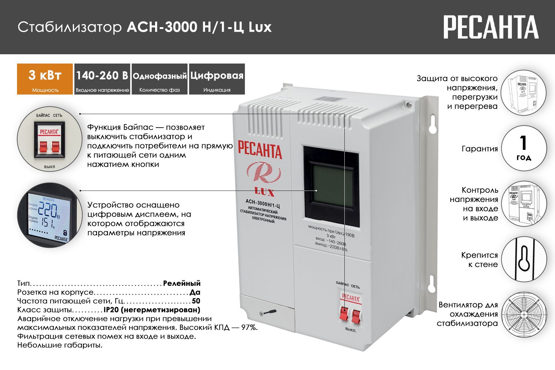 Lux асн 5000н 1 ц