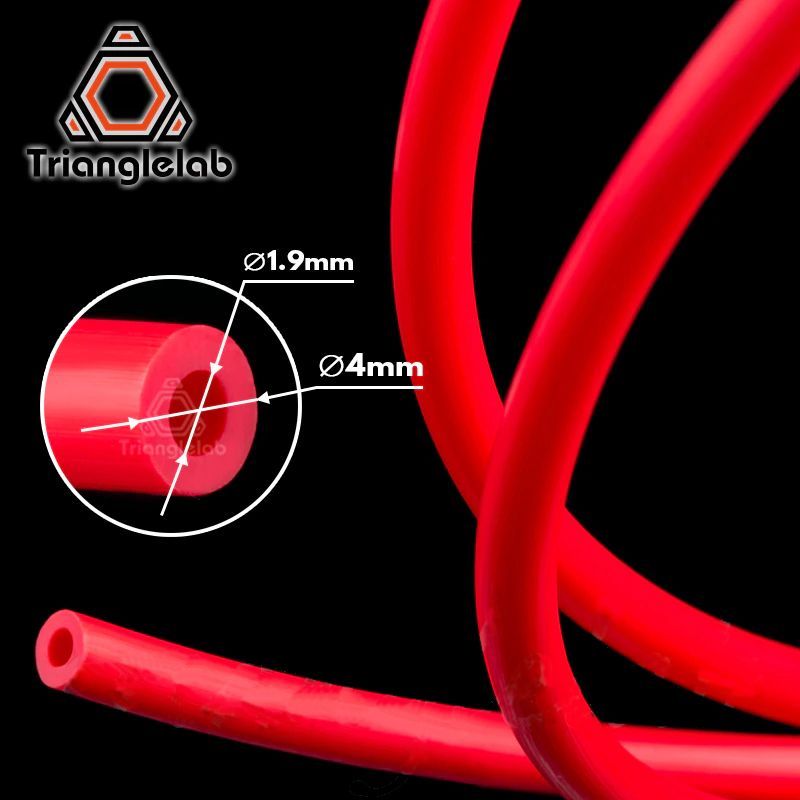 Краснаяфторпластовая(PTFE,тефлоновая)трубка,1м,для3Dпринтера,TriangleLab