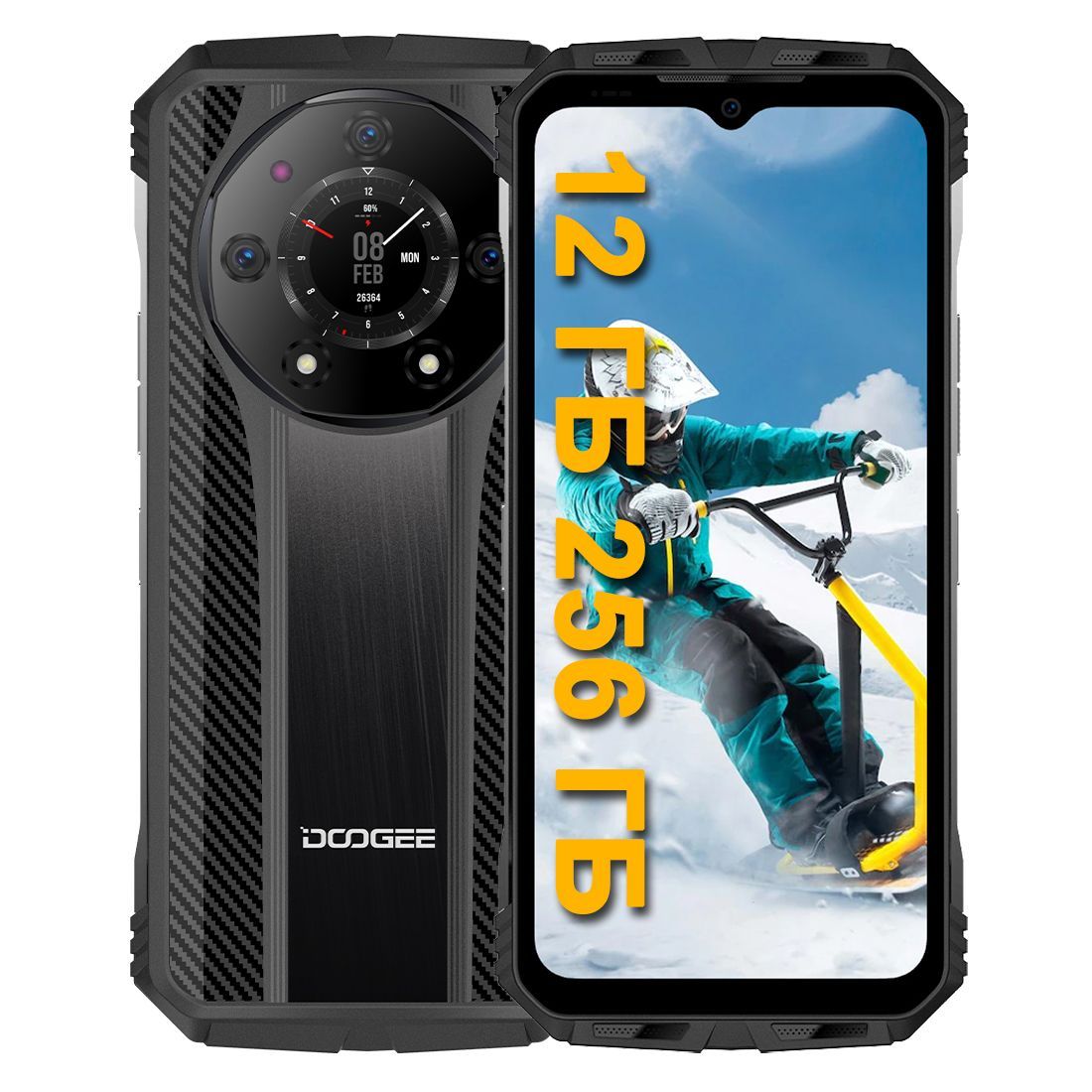 Doogee Смартфон S110 12/256 ГБ, черный