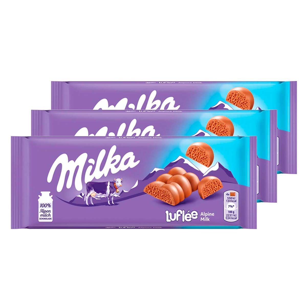 Шоколад Milka bubbly White молочный с пористым белым