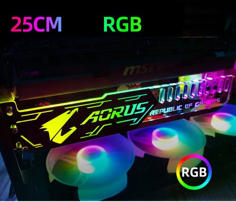 Держатель для видеокарты Aorus с rgb подсветкой 25 auto