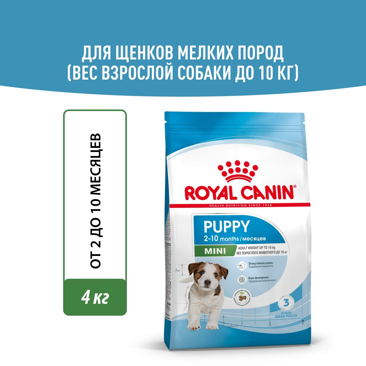 Корм для щенков сухой Royal Canin Mini Puppy для мелких пород, с птицей, 4  кг - купить с доставкой по выгодным ценам в интернет-магазине OZON  (29983470)