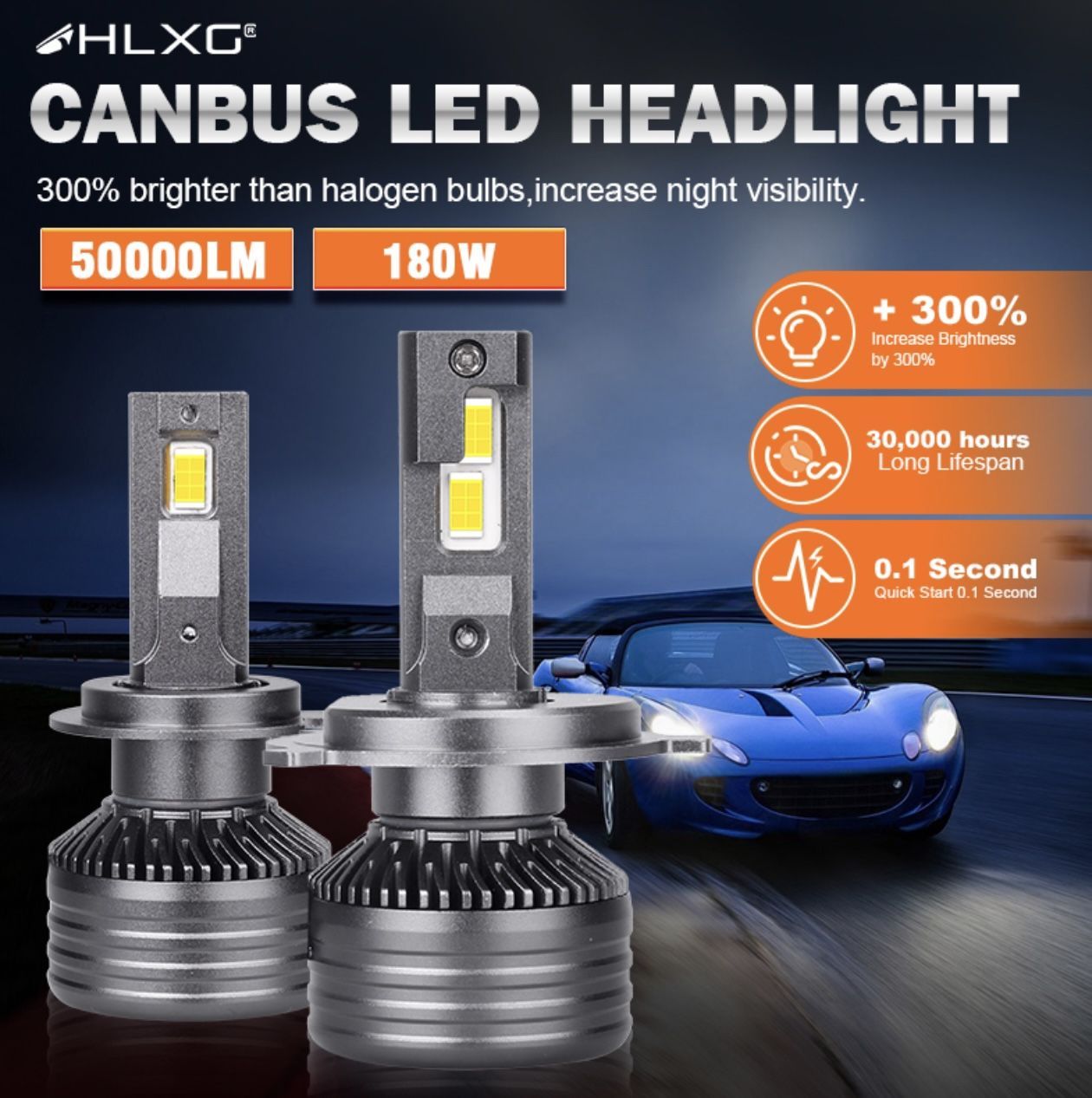 Мощные яркие светодиодные автомобильные лампочки V7 H11 LED 130 Вт, 6000 K, 12V, Canbus, белый, ближний и дальний свет / Лед лампы для фар авто
