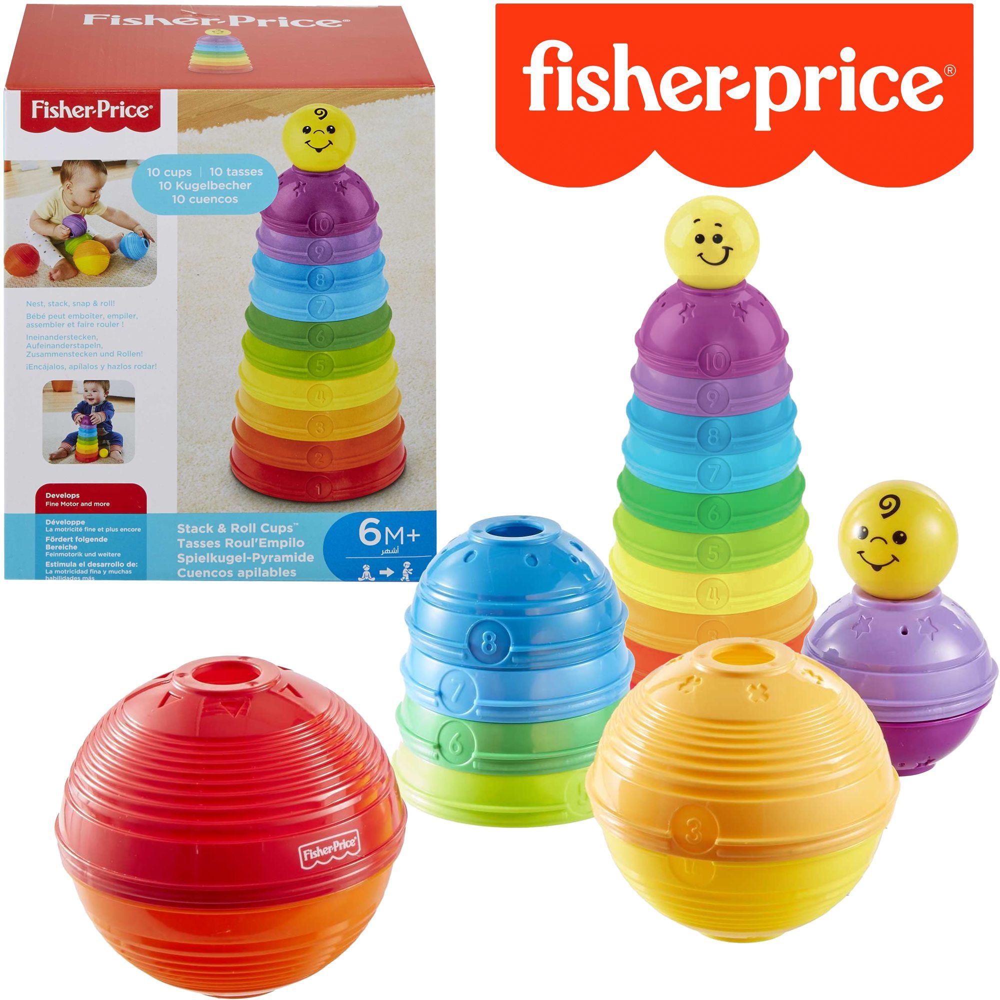 Fisher-Price, Пронумерованные чашки/игрушки для сортировки и сортировки по форме