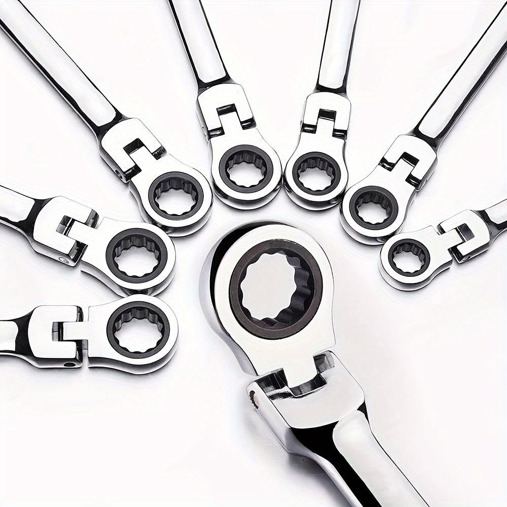 Набор трещоточных ключей 7pc Ratchet Wrench Set с шарниром. 7 PCS Ratchet Wrench Set. Flexible Ratchet Wrench Set. Car Tool инструмент kluch.