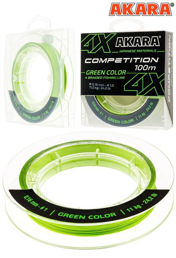 Шнур Akara Competition Green 100 м 0,14