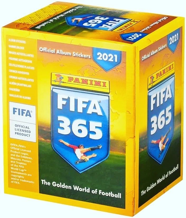 Panini FIFA 365 2021 блок наклеек 50 пакетов