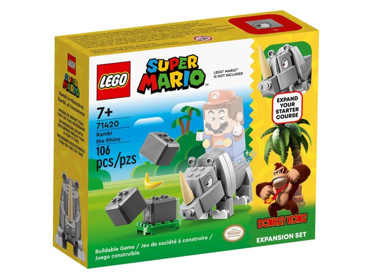 Конструктор LEGO Super Mario Дополнительный набор Носорог Рэмби, 106 деталей, 7+, 71420