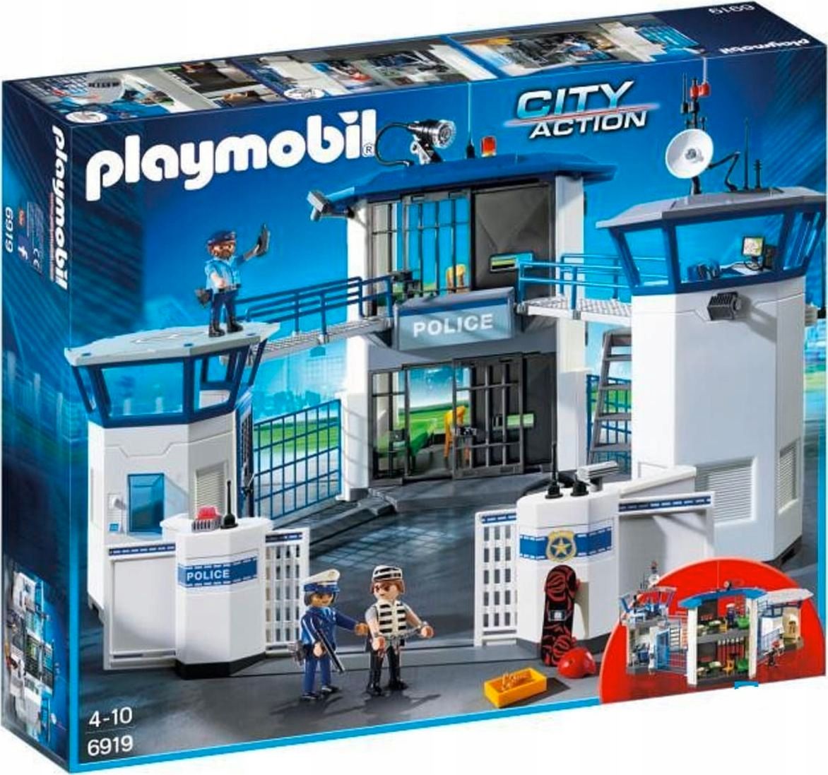 Набор сити. Набор с элементами конструктора Playmobil City Action 6919 штаб полиции с тюрьмой. Плеймобил полицейский участок. Playmobil City Action полицейский участок.