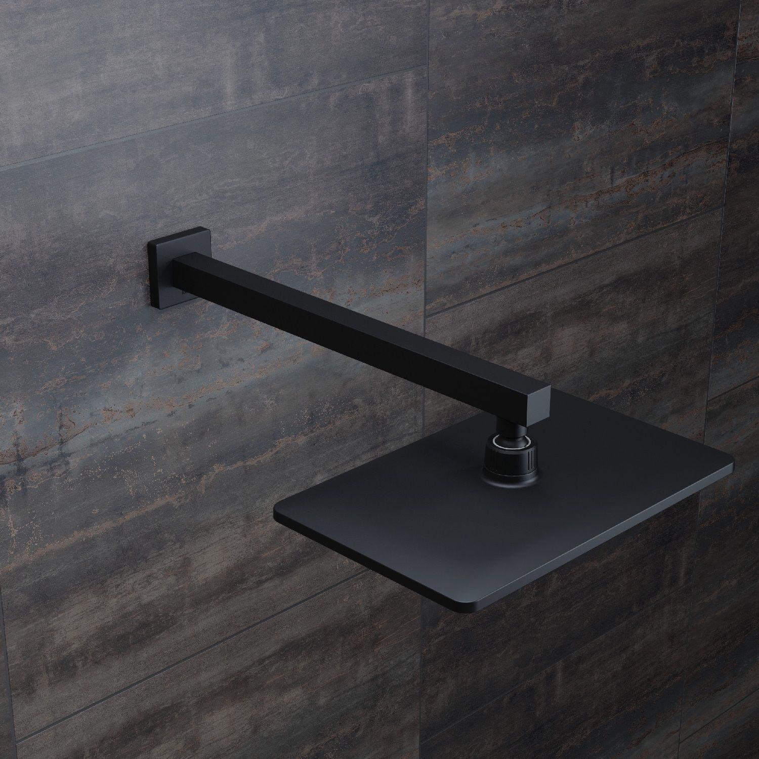 Фото товара на маркетплейсе ozon Кронштейн для верхнего душа в стену, квадратный, черный матовый, Optima Home, IDDIS, OPH40BSi61