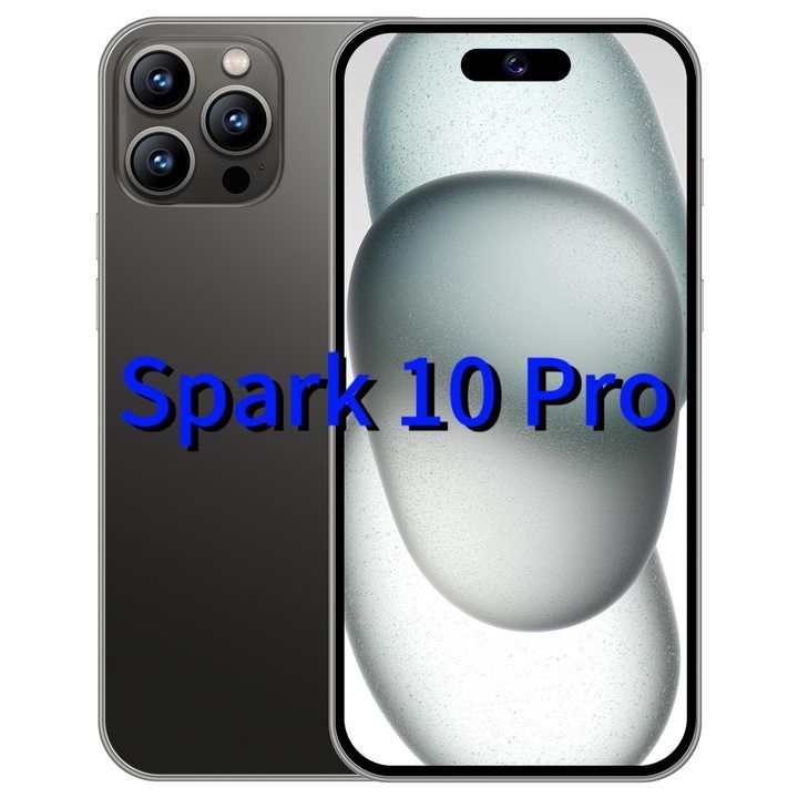 СмартфонSpark10Pro3G/4G(LTE)/5GПоддержкарусскогоязыка,7,3дюйма,Аккумуляторбольшойемкости+Spark10Proчехол16/1ТБ,черный