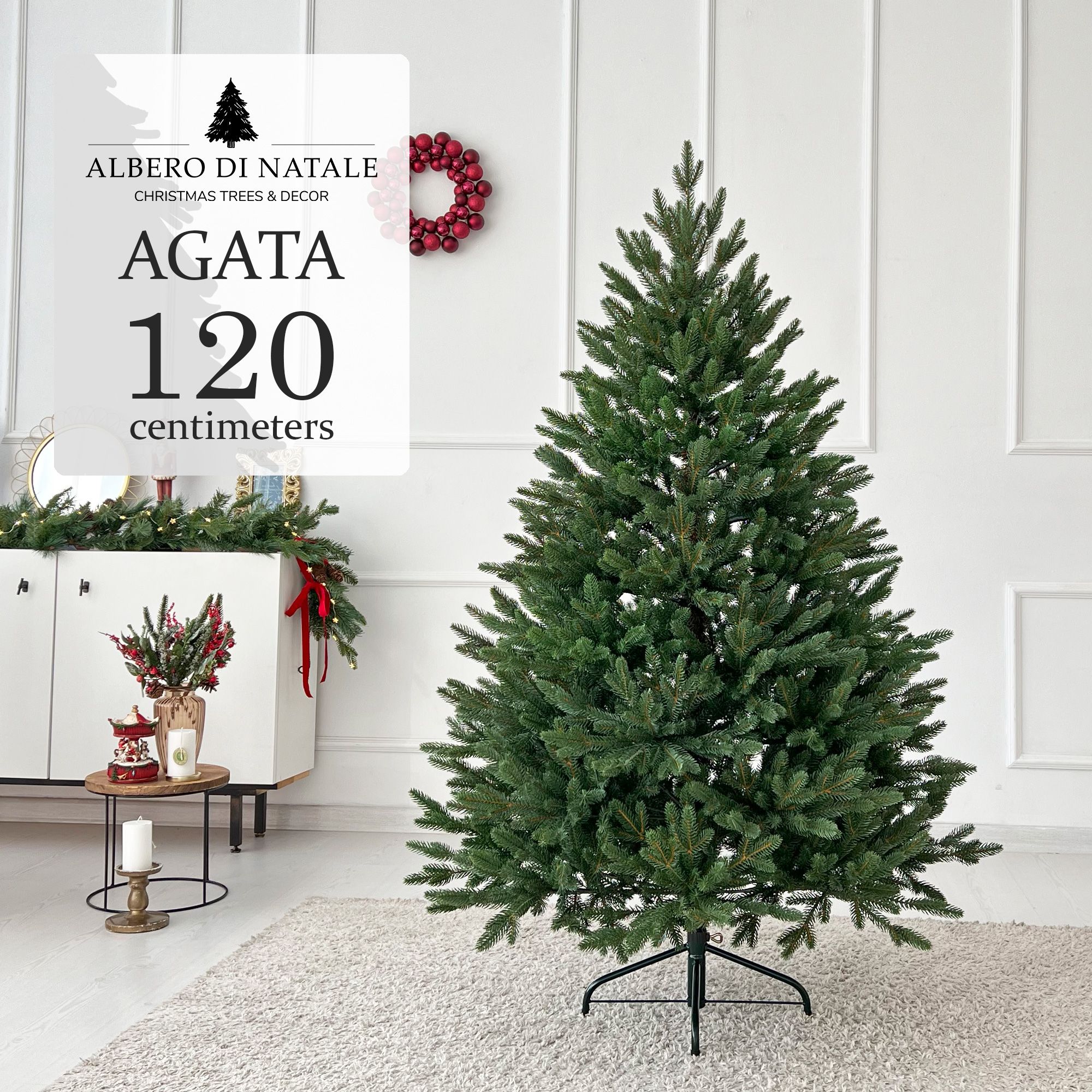 Искуственная Елка искусственная Напольная ALBERO DI NATALE AGATA 120 см -  купить в интернет-магазине OZON с доставкой по России (799759555)