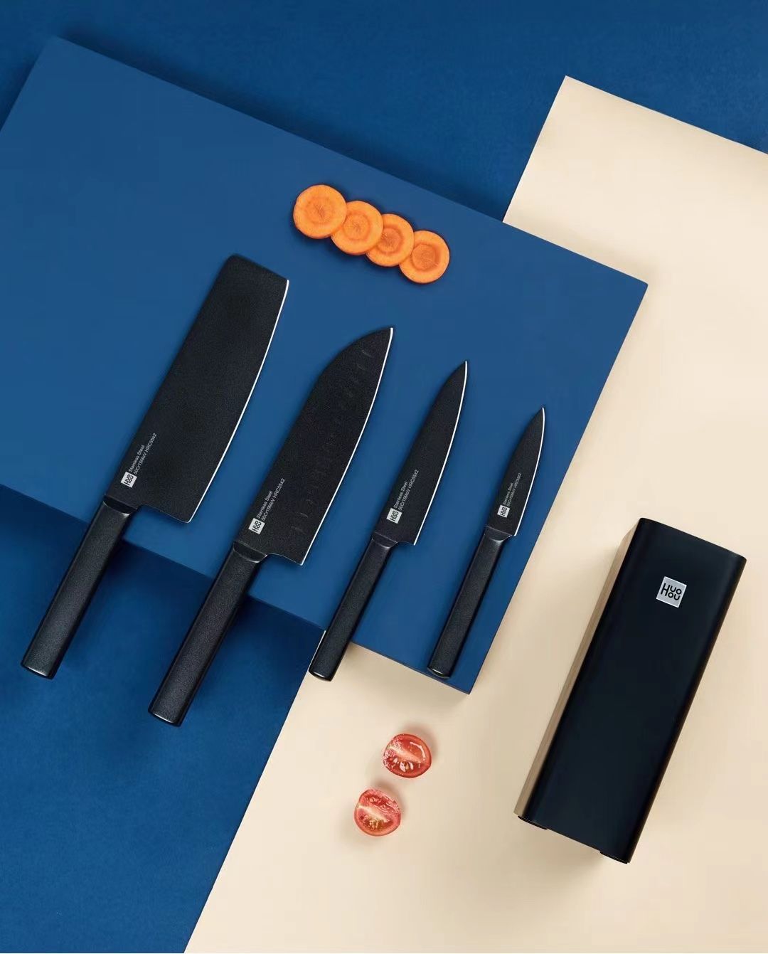 Набор ножей xiaomi. Набор ножей с подставкой Huohou cool Black non-Stick Steel Knife Set. Набор ножей Xiaomi Huohou Stainless Steel Kitchen Knife Set hu0095. Подставка для ножей Xiaomi. Нано нож.