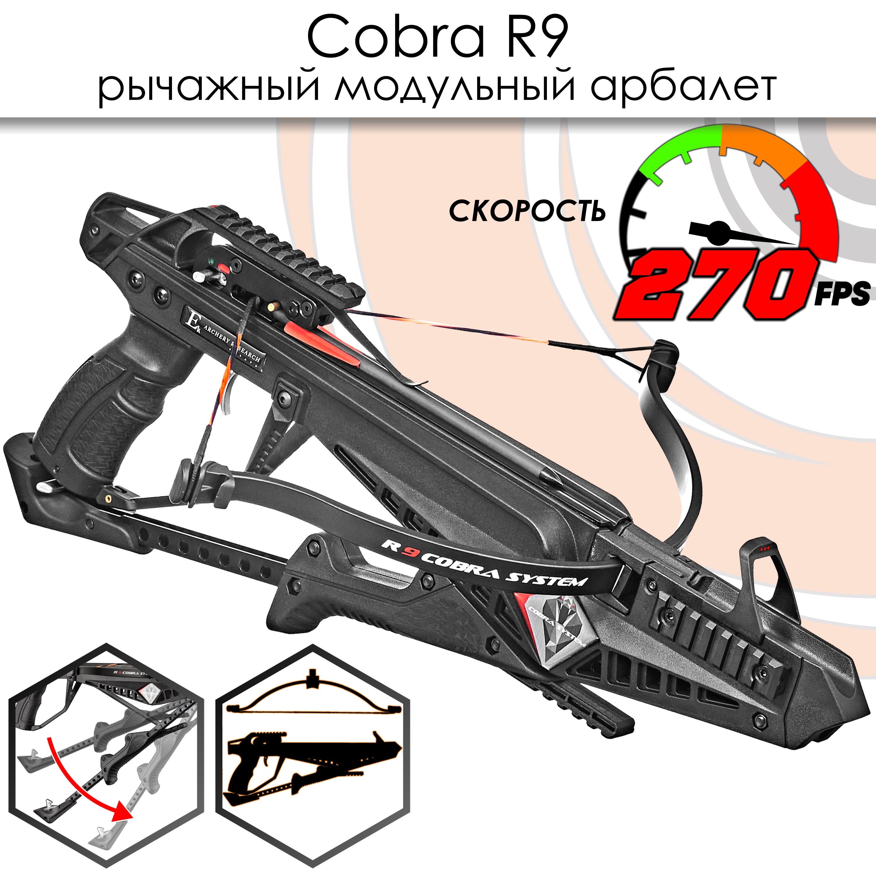 Арбалет-пистолет Ek Cobra System R9 - купить с доставкой по выгодным ценам  в интернет-магазине OZON (299153769)