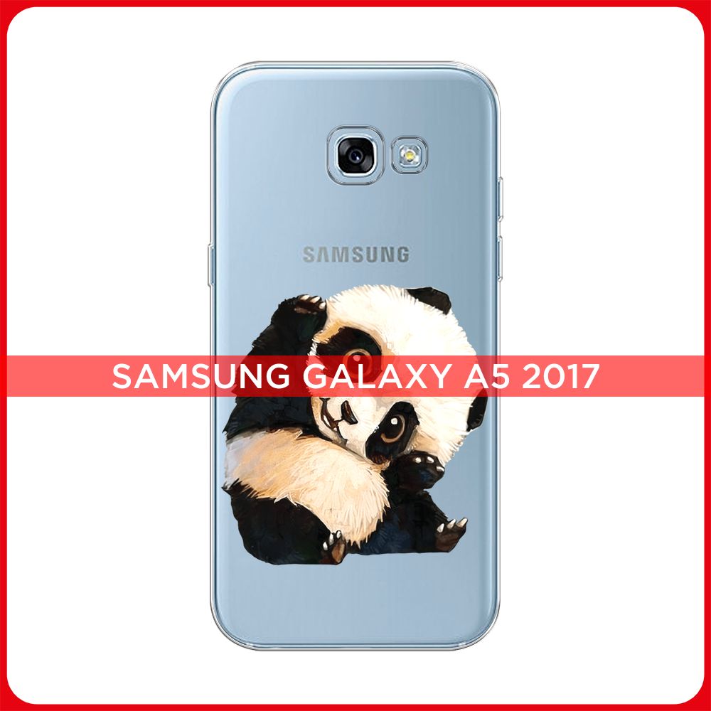 Силиконовый чехол на Samsung Galaxy A5 2017 / Самсунг A5 2017 Большеглазая  панда, прозрачный - купить с доставкой по выгодным ценам в  интернет-магазине OZON (182724636)