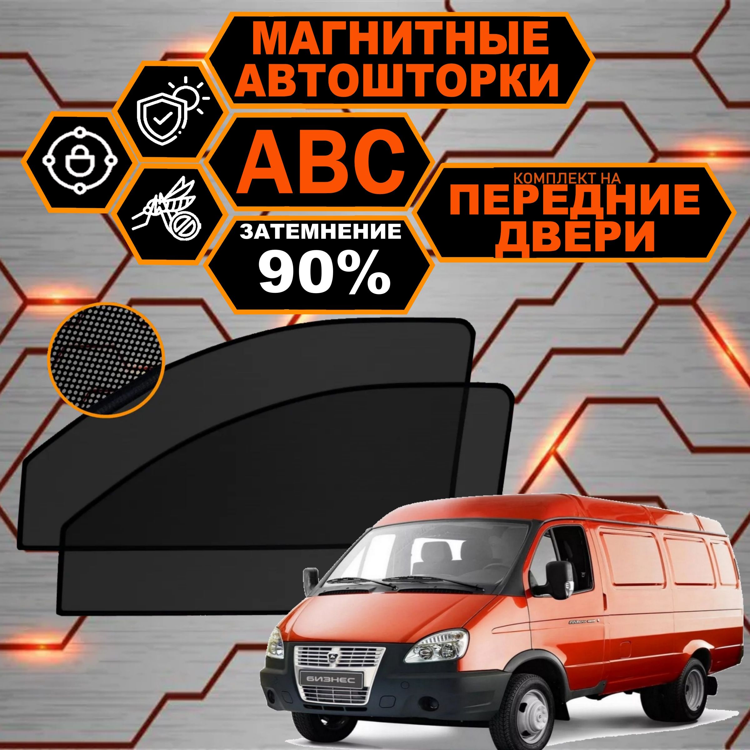 Шторка солнцезащитная ABC AERO ТОЛЬКО PREMIUM КАЧЕСТВО ГАЗ Газель (60х -  купить по доступным ценам в интернет-магазине OZON (568651902)