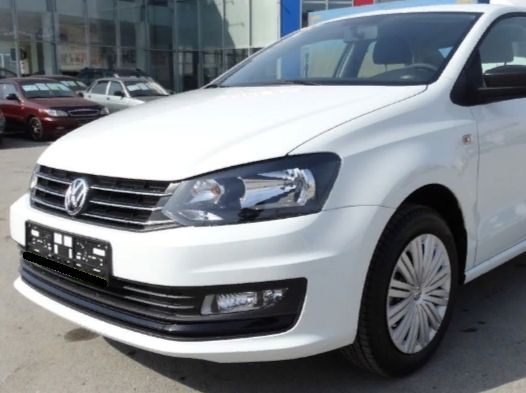 Бампер передний Volkswagen Polo Фольксваген Поло БЕЛЫЙ-LС9A (2015-2020 г.)