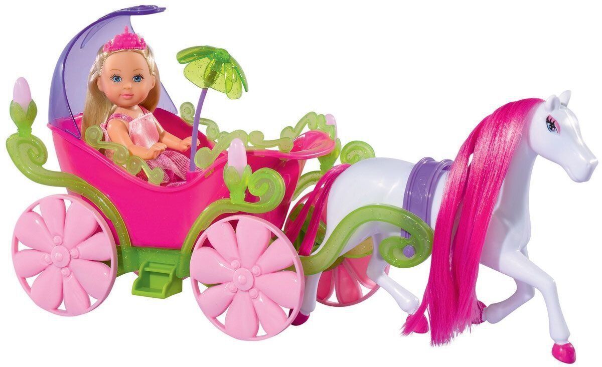 Лошадь карета кукла. Принцесса и лошадка игрушки. 5733974 кукла штеффи и её сказочная карета. Лошадь карета кукла. Барби с каретой и лошадью.