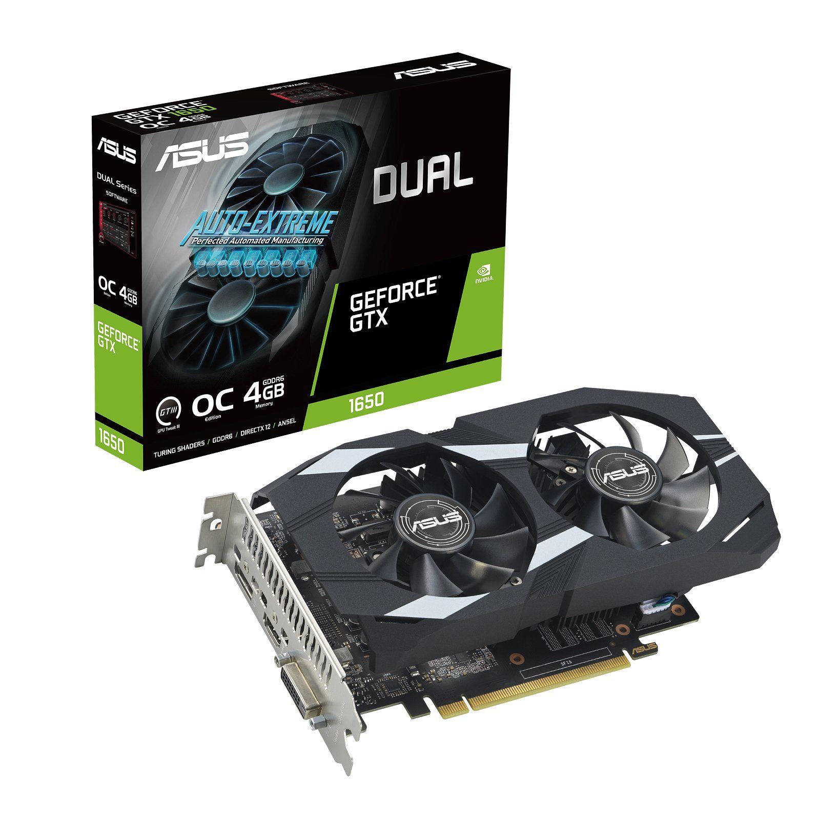 ASUS Видеокарта GeForce GTX 1650 4 ГБ (90YV0EZD-M0NA00)