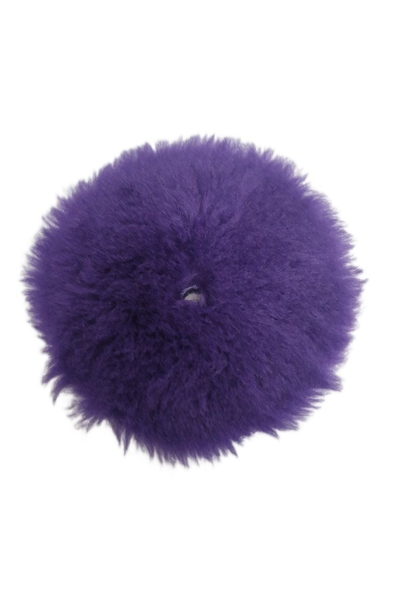 Полировальный круг Purple Long Wool Pad, натуральный мех (режущий) 125/15/130 мм., Ewocar