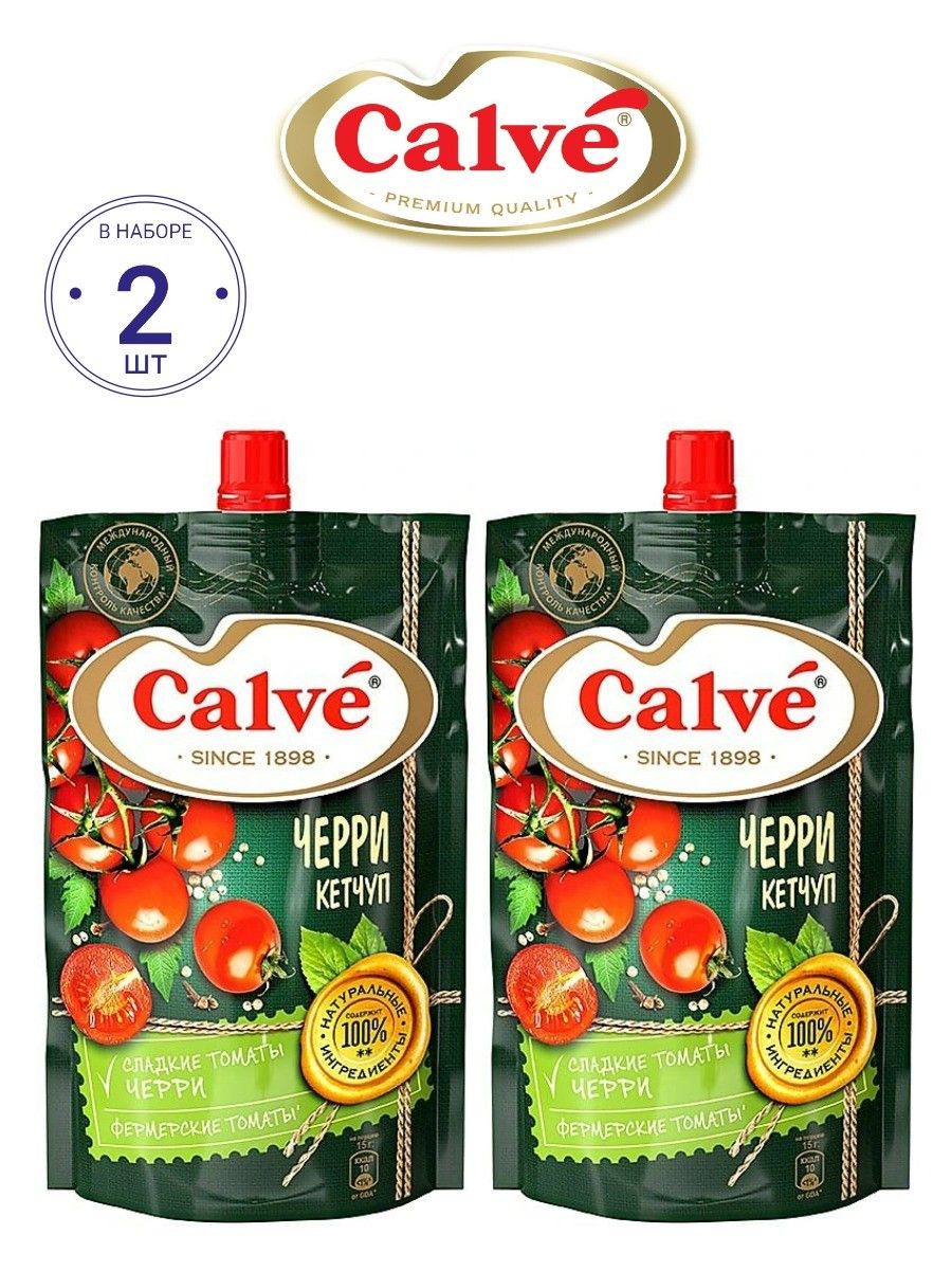 Calve, кетчуп Черри, 2 шт. по 350г