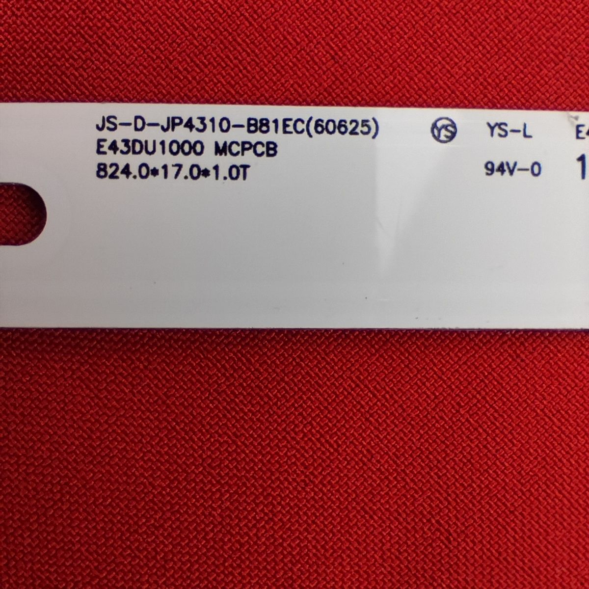 LED подсветка JS-D-JP4310-A81EC для ТВ Akai UA43EK1100US, UA43EKII, Liberty LD-4316, LD-43168, Lehua 43X600