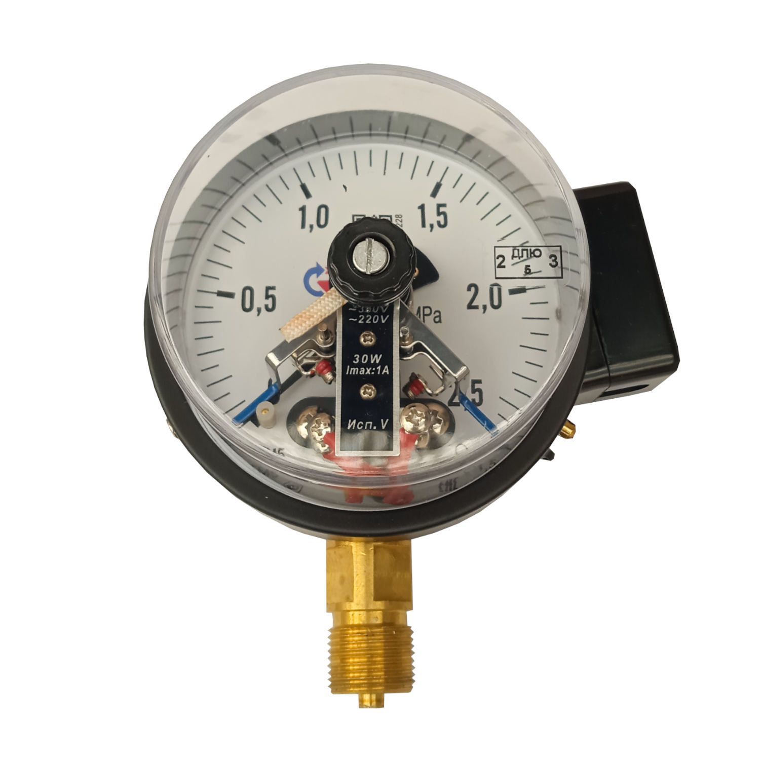 Манометр электроконтактный ТМ 510Р.05 (0-2,5МПа)M20x1,5(D100, IP40,1A,380V)