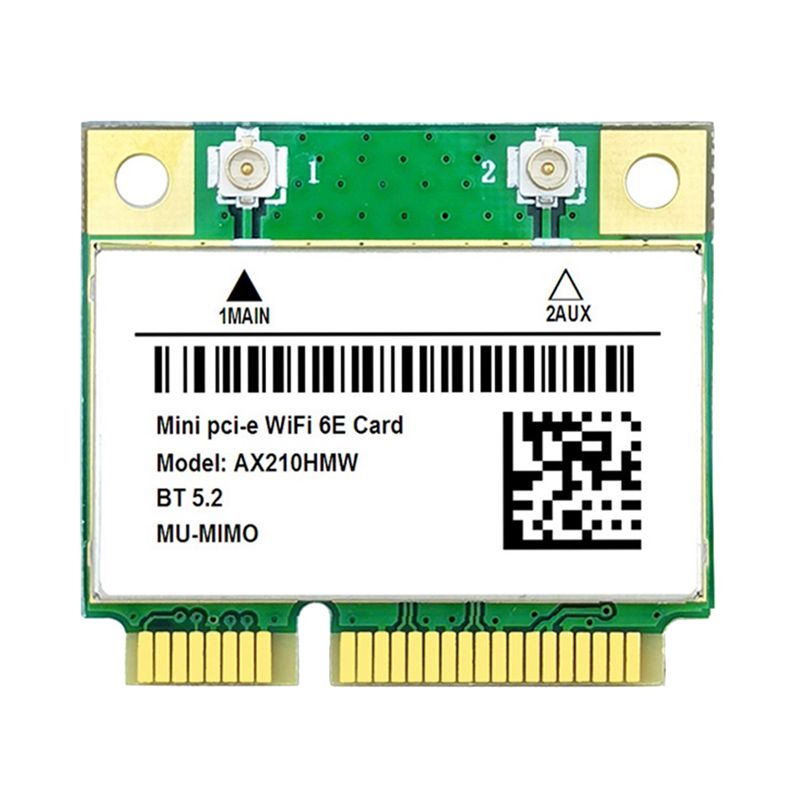 AX210HMWWiFiкарта6EMiniPCI-EAX210802.11Ax/Ac2.4G/5G//6GBT5.2беспроводнойадаптердляноутбука