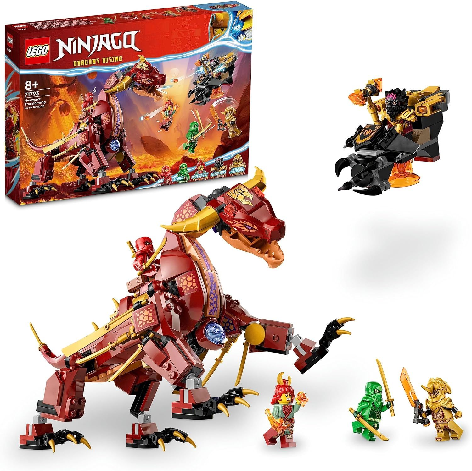 Конструктор LEGO Ninjago 71793 Трансформируемый лавовый дракон - купить с  доставкой по выгодным ценам в интернет-магазине OZON (1366953121)