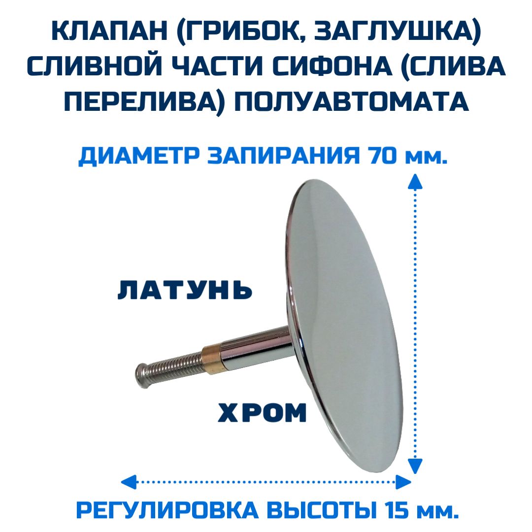 Клапан (затвор) сливной части для сифона (слива перелива)THERMOLUX TL70. -  купить в интернет-магазине OZON по выгодной цене (1378120248)