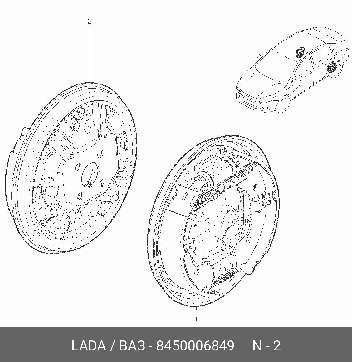 Ремонт тормозных механизмов задних колес автомобиля Лада Веста