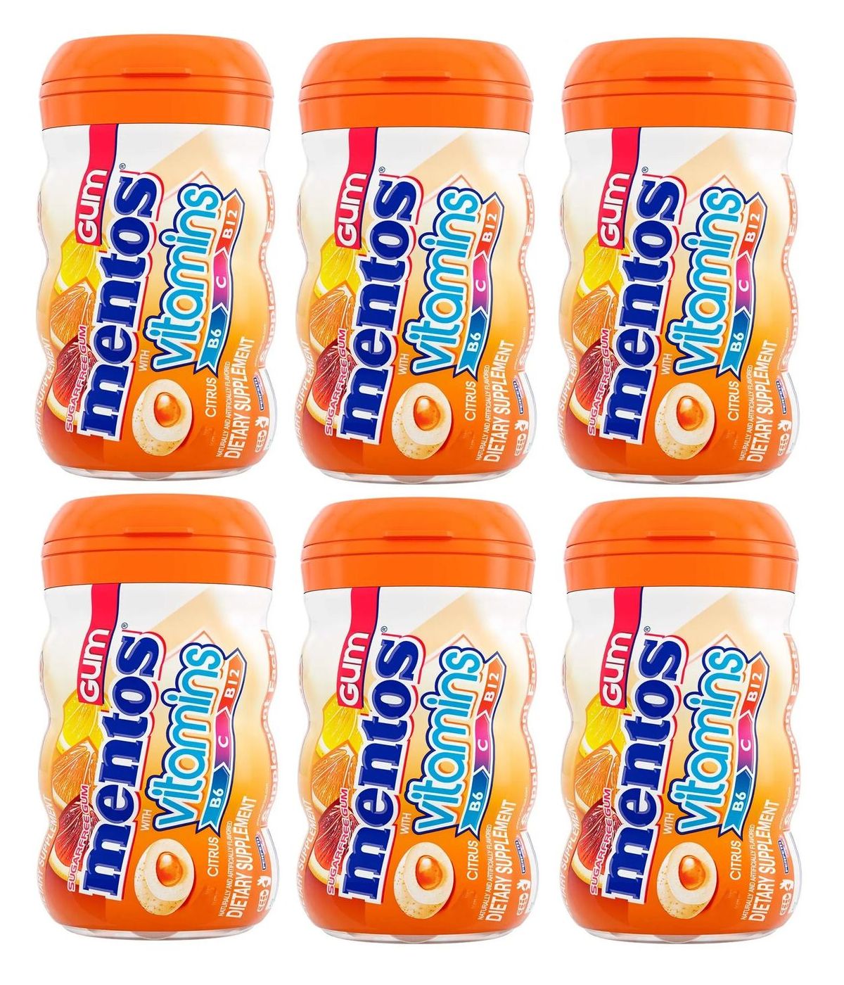 Жевательная резинка Mentos (Vitamins Citrus) 50 гр х 6 шт