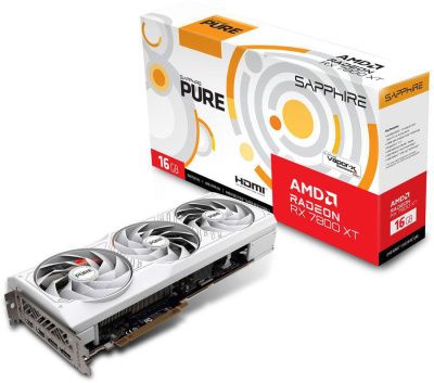 Bombay Sapphire Видеокарта Radeon RX 7800 XT PURE RX 7800 XT GAMING OC, Ret (11330-03-20G) 16 ГБ (11330-03-20G)