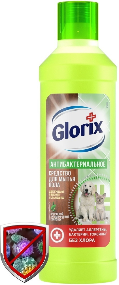 Средство для мытья пола Glorix Цветущая яблоня, с антистатическим эффектом, 1 л  #1