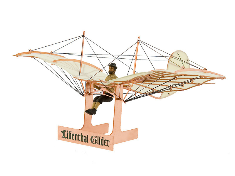 Планер Отто Лилиенталя, 135 мм, М.1:48, сборная модель самолета AEROBASE (Япония)  #1
