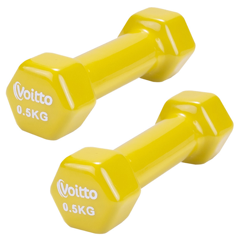 Набор виниловых гантелей для фитнеса Voitto 0,5 кг (2шт) #1