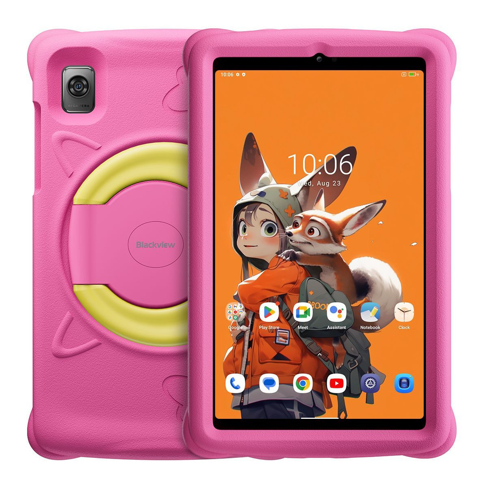 Blackview Детский планшет Tab 60 Kids 4GB+128GB, Android 13, поддержка  Widevine L1, с защитной крышкой корпуса, 8.68