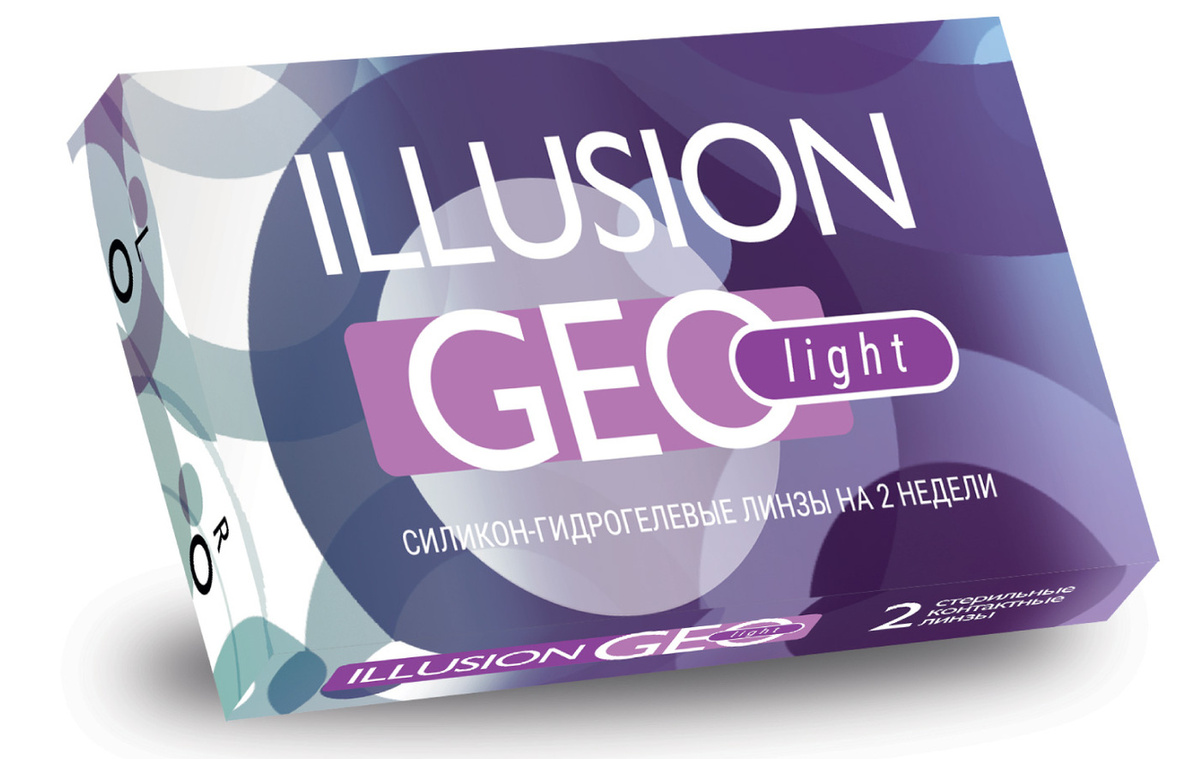 Контактные линзы ILLUSION Geolight Двухнедельные, -3.75 / 14.2 / 8.7 ...