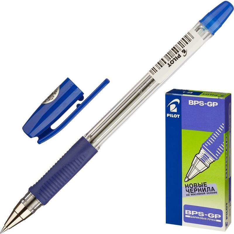 Ручки шариковые PILOT BPS-GP-EF , 12 штук , синяя 0.5 мм Япония , с ...