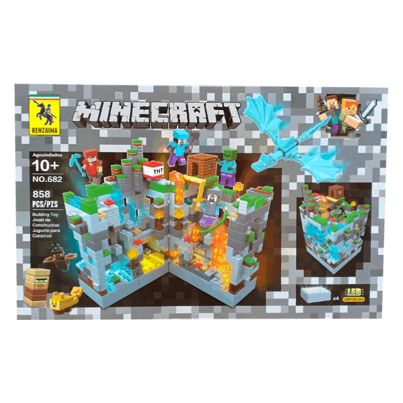 Конструктор Майнкрафт "Серая крепость" 858 деталей Minecraft Renzaima ...