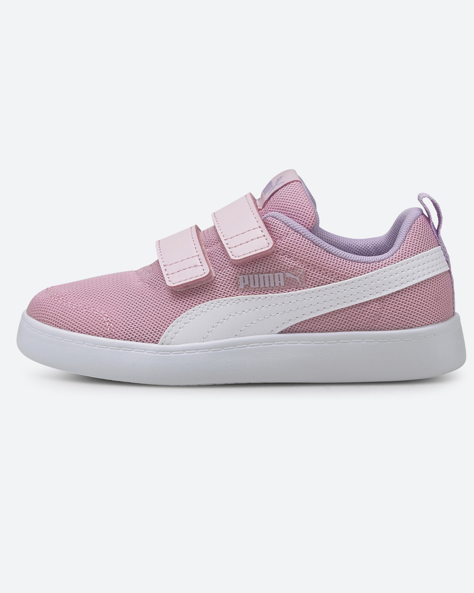 Кроссовки для мальчика Puma Courtflex V2 Mesh V, цвет: pink lady / white  (розовый, белый). 37175808. Размер 12 (30) — купить в интернет-магазине  OZON с быстрой доставкой