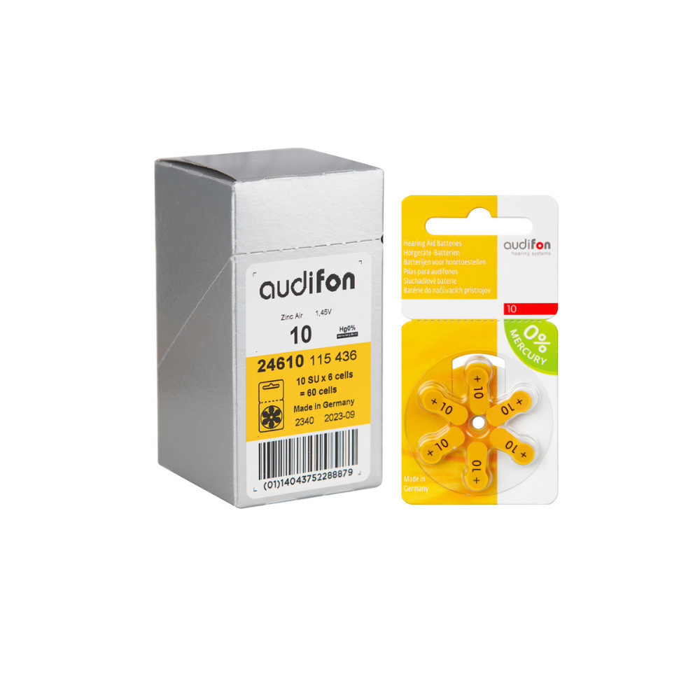 Батарейка Audifon ZA10 (PR70, AC10, DA230), 60шт. — купить в интернет ...