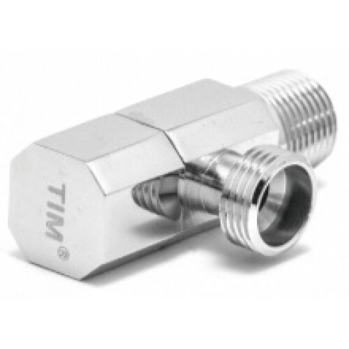 TIM Угловой кран с отражателем, хромированный 1/2\"*1/2\" купить по ...