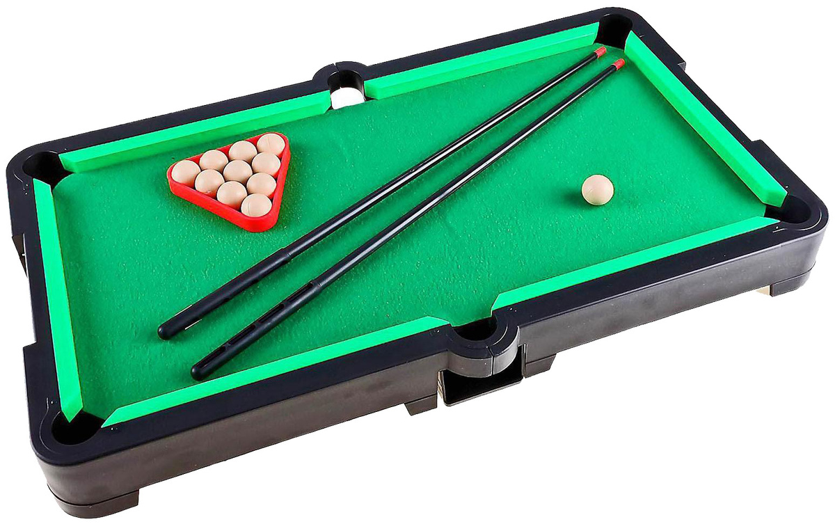 Развлекательная настольная игра "Бильярд", набор со столом, шары + 2 ...